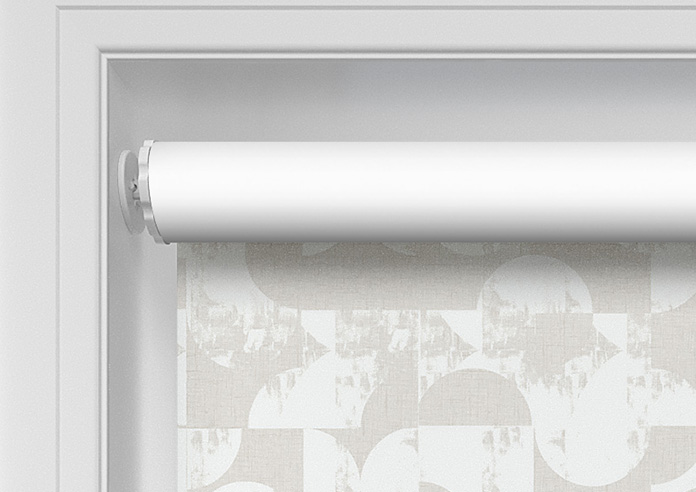 Circular Relief Print, Linen Cream - Twist&Fit Roller Blind - Image 10